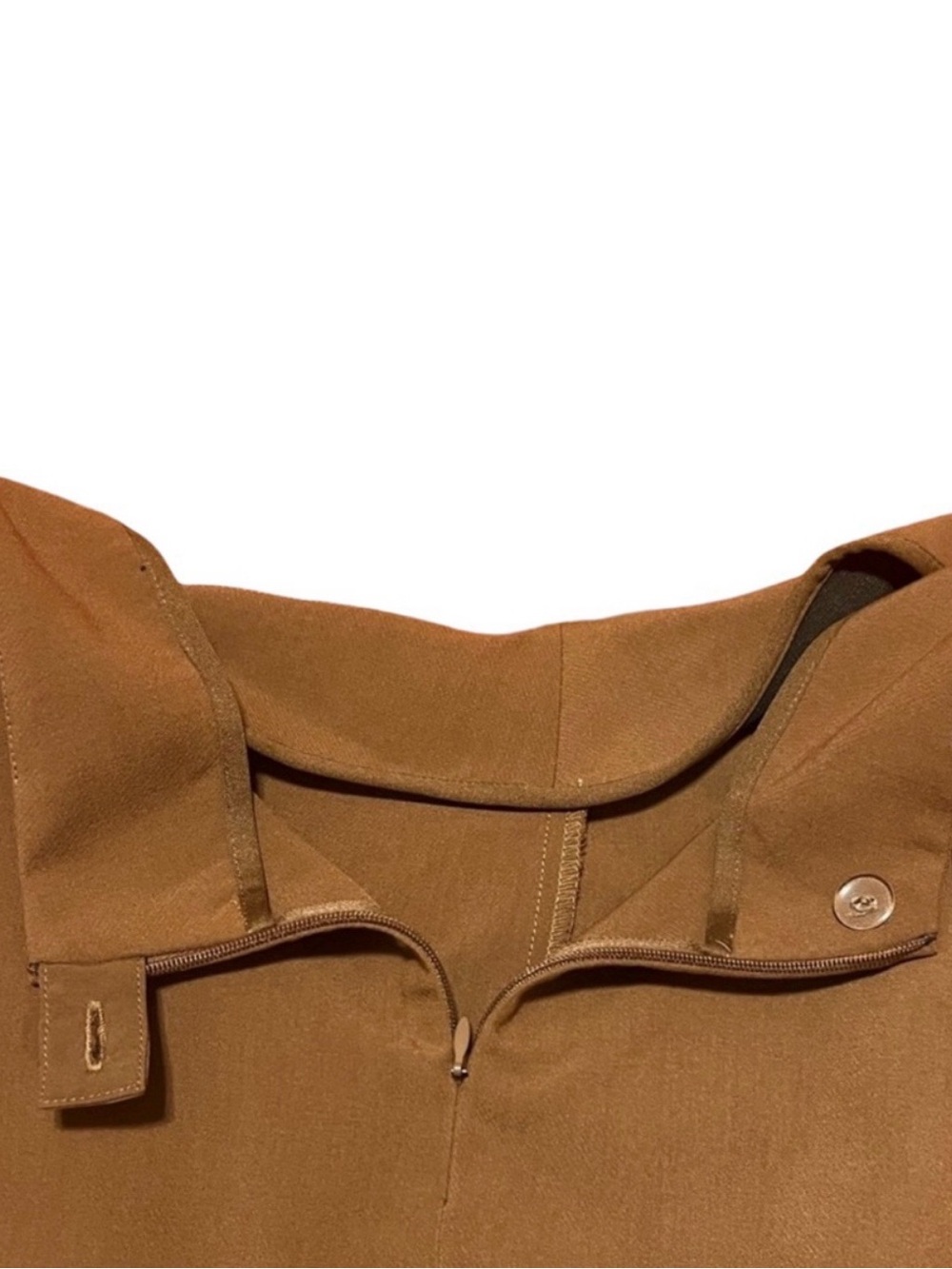 Joie Rust-Brown Wide-Leg Cropped Trousers - Picture 6 of 8